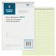 Business Source Steno Notebook - 70 Sheets - Wire Bound - Pitman Ruled Margin - 6" x 9" - Green Paper - Stiff-back - 1 Each