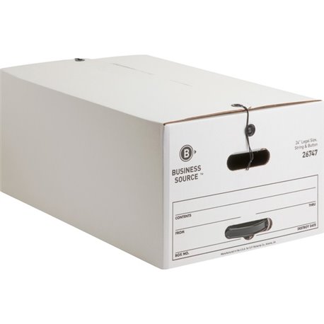 Business Source Medium Duty Legal Size Storage Box - Internal Dimensions: 15" Width x 24" Depth x 10" Height - External Dimensio