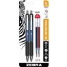 Zebra Pen STEEL 3 Series G-350 Retractable Gel Pen - Gel-based Ink - Metal Barrel - 2 / Pack