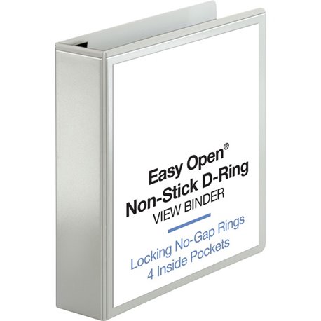 Business Source Locking D-Ring View Binder - 2" Binder Capacity - Letter - 8 1/2" x 11" Sheet Size - 500 Sheet Capacity - D-Ring