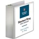 Business Source Basic D-Ring White View Binders - 4" Binder Capacity - Letter - 8 1/2" x 11" Sheet Size - D-Ring Fastener(s) - P