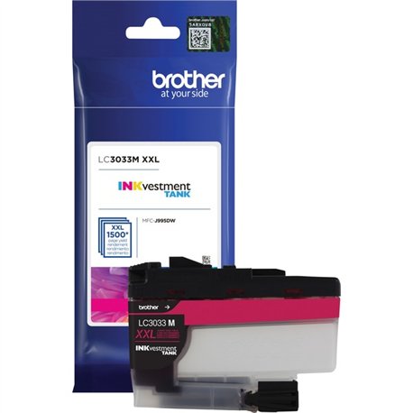 Brother Genuine LC3033M Single Pack Super High-yield Magenta INKvestment Tank Ink Cartridge - Inkjet - Super High Yield - 1500 P
