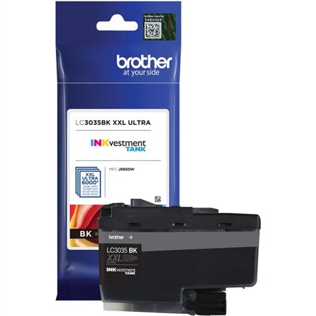 Brother Genuine LC3035BK Single Pack Ultra High-yield Black INKvestment Tank Ink Cartridge - Inkjet - Ultra High Yield - 6000 Pa