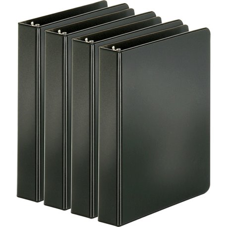 Business Source Basic Round Ring Binders - 1" Binder Capacity - 240 Sheet Capacity - 3 x Round Ring Fastener(s) - Inside Front &