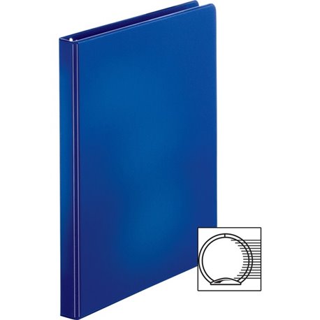 Business Source Basic Round Ring Binders - 1/2" Binder Capacity - Letter - 8 1/2" x 11" Sheet Size - Round Ring Fastener(s) - Vi