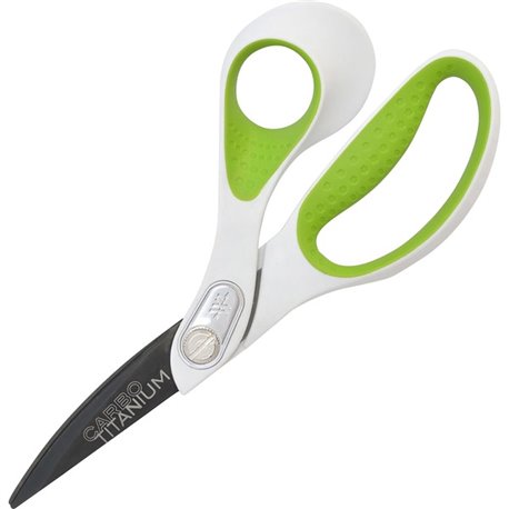 Westcott KleenEarth Hard Handle Scissors - 8" Overall Length - Straight-left/right - Stainless Steel - Black - 2 / Pack