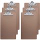 Business Source Hardboard Clipboard - 9" x 15 1/2" - Hardboard - Brown - 6 / Bundle