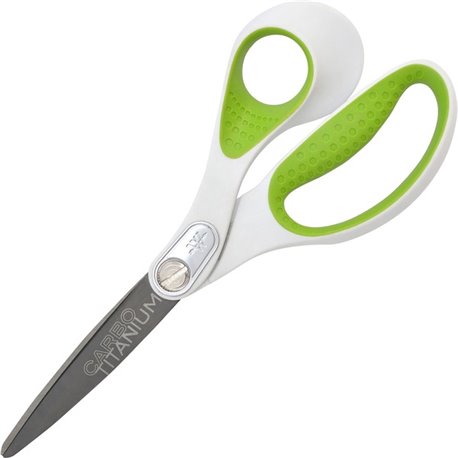 Westcott 8" Titanium Nonstick Straight Scissors - 3.25" Cutting Length - 8" Overall Length - Straight-left/right - Titanium - Po
