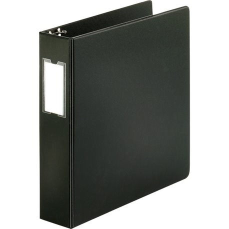 Business Source Basic Round Ring Binder w/Label Holder - 2" Binder Capacity - Letter - 8 1/2" x 11" Sheet Size - 3 x Round Ring 