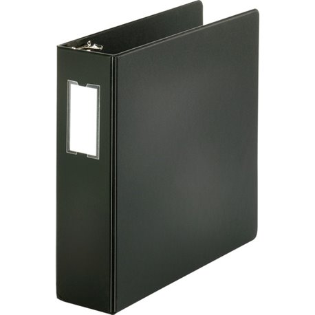 Business Source Basic Round Ring Binder w/Label Holder - 3" Binder Capacity - Letter - 8 1/2" x 11" Sheet Size - 3 x Round Ring 