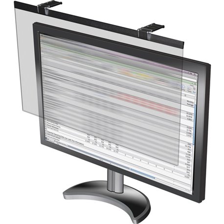 Business Source LCD Monitor Privacy Filter Black - For 22" Widescreen LCD, 21.5" Monitor - 16:10 - Acrylic - Anti-glare - 1