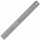 Business Source Nonskid Stainless Steel Ruler - 12" Length - 1/16, 1/32 Graduations - Metric Measuring System - Stainless Steel 