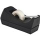 Business Source Standard Desktop Tape Dispenser - 1" Core - Non-skid Base - Plastic - Black - 1 Each