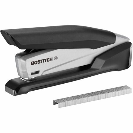 Bostitch InPower Spring-Powered Antimicrobial Desktop Stapler - 20 Sheets Capacity - 210 Staple Capacity - Full Strip - 4.50" Th