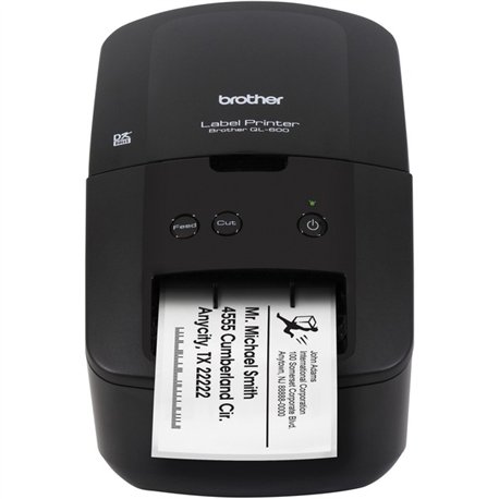 Brother QL-600 Desktop Direct Thermal Printer - Monochrome - Label Print - USB - 2.40" Print Width - 2.80 in/s Mono - 300 x 600 