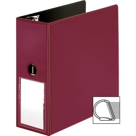 Business Source 5" D-Ring Binder - 5" Binder Capacity - 1050 Sheet Capacity - Slant D-Ring Fastener(s) - Internal Pocket(s) - Bu