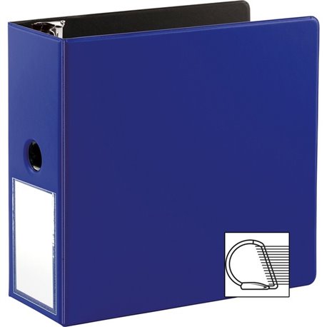 Business Source 5" D-Ring Binder - 5" Binder Capacity - 1050 Sheet Capacity - Slant D-Ring Fastener(s) - Internal Pocket(s) - Na