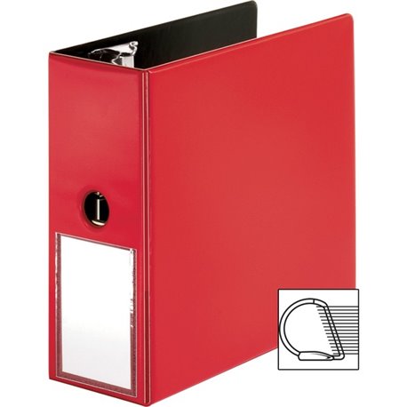 Business Source 5" D-Ring Binder - 5" Binder Capacity - 1050 Sheet Capacity - Slant D-Ring Fastener(s) - Internal Pocket(s) - Re