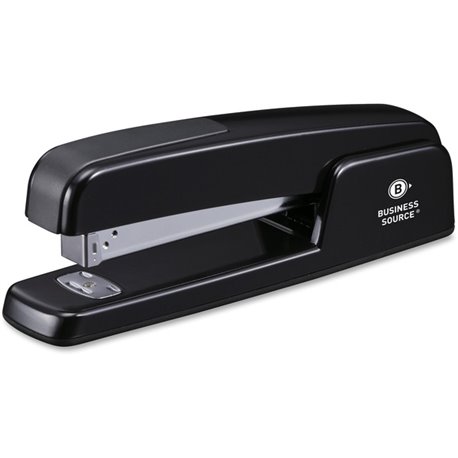 Business Source Die-cast Stapler - 20 Sheets Capacity - 210 Staple Capacity - Full Strip - Top Loading - 1 Each - Black - Die-ca