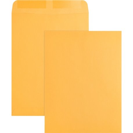 Business Source Kraft Gummed Catalog Envelopes - Catalog - 10 1/2 - 9" Width x 12" Length - 28 lb - Gummed - Kraft - 250 / Box -