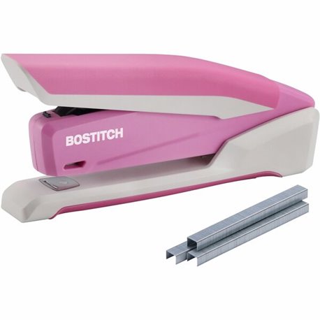 Bostitch InCourage Spring-Powered Antimicrobial Desktop Stapler - 20 of 20lb Paper Sheets Capacity - 210 Staple Capacity - Full 