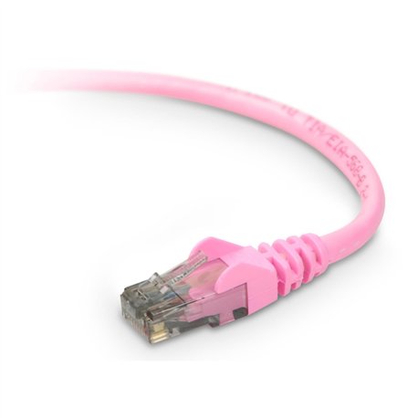 Belkin Cat.6 High Performance UTP Stranded Patch Cable - RJ-45 Male - RJ-45 Male - 4ft - Pink