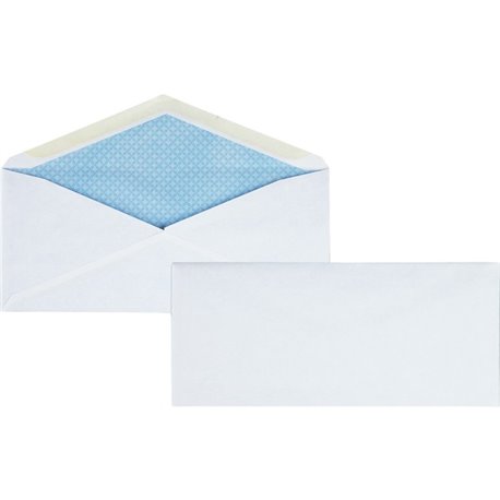 Business Source No.10 Regular Tint Security Envelopes - Security - 10 - 4 1/8" Width x 9 1/2" Length - 24 lb - Gummed - Wove - 5