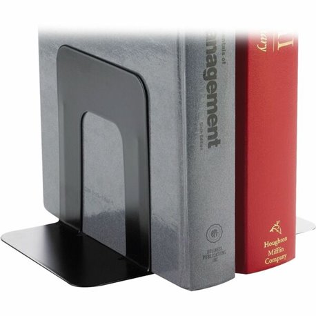 Business Source Heavy-gauge Steel Book Supports - 5.3" Height x 5" Width x 4.8" DepthDesktop - Non-skid Base, Scratch Resistant,