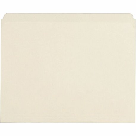 Business Source Straight Tab Cut Letter Recycled Top Tab File Folder - 8 1/2" x 11" - 3/4" Expansion - Manila - Manila - 10% Rec