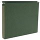 Business Source 1/5 Tab Cut Letter Recycled Hanging Folder - 8 1/2" x 11" - 1" Expansion - Standard Green - 10% Recycled - 25 / 