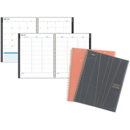 Five Star Artist Touch Planner - Large Size - Academic - Weekly, Monthly - 12 Month - July - June - 1 Week, 1 Month Double Page 