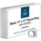 Business Source Tabloid-size Round Ring Reference Binder - 3" Binder Capacity - Tabloid - 11" x 17" Sheet Size - Round Ring Fast