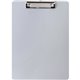 Business Source Plastic Clipboard - 8 1/2" x 11" - Plastic - Silver - 1 Each