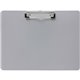 Business Source Landscape Plastic Clipboard - 8 1/2" x 11" - Plastic - Silver - 1 Each