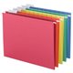 Business Source 1/5 Tab Cut Letter Recycled Hanging Folder - 8 1/2" x 11" - Top Tab Location - Blue, Green, Orange, Red, Yellow 