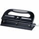 Business Source Three-hole Heavy-duty Punch - 3 Punch Head(s) - 40 Sheet of 20lb Paper - 9/32" Punch Size - Black