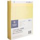 Business Source Micro-Perforated Legal Ruled Pads - 50 Sheets - 0.34" Ruled - 16 lb Basis Weight - 8 1/2" x 11 3/4" - Canary Pap