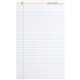 Business Source Writing Pads - 50 Sheets - 0.34" Ruled - 16 lb Basis Weight - Legal - 8 1/2" x 14" - White Paper - Micro Perfora