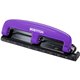 Bostitch EZ Squeeze 12 Three-Hole Punch - 3 Punch Head(s) - 12 Sheet - 9/32" Punch Size - 3" x 1.6" - Purple, Black