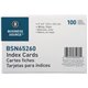 Business Source Plain Index Cards - 6" Width x 4" Length - 100 / Pack