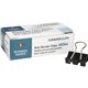 Business Source Fold-back Binder Clips - Mini - 0.6" Width - 0.25" Size Capacity - for Paper - 1Dozen - Black - Steel