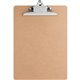 Business Source Hardboard Clipboard - Standard - 9" x 12 1/2" - Hardboard - Brown - 1 Each