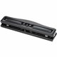 Business Source 3-Hole Adjustable Paper Punch - 3 Punch Head(s) - 11 Sheet of 16lb Paper - 1/4" Punch Size - Round Shape - Black