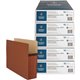 Business Source Letter Recycled File Pocket - 8 1/2" x 11" - 1200 Sheet Capacity - 5 1/4" Expansion - Redrope - 30% Recycled - 5