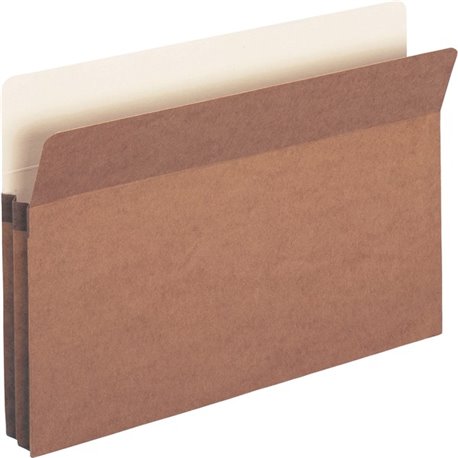 Business Source Straight Tab Cut Legal Recycled File Pocket - 8 1/2" x 14" - 1 3/4" Expansion - Redrope - Redrope - 30% Recycled