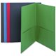 Business Source Letter Recycled Pocket Folder - 8 1/2" x 11" - 100 Sheet Capacity - 2 Internal Pocket(s) - Paper - Assorted - 35