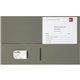 Business Source Letter Portfolio - 8 1/2" x 11" - 125 Sheet Capacity - Inside Front & Back Pocket(s) - Gray - 25 / Box