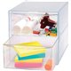 Business Source 2-drawer Storage Organizer - 2 Drawer(s) - 6" Height x 6" Width x 6" DepthDesktop - Clear - 1 Each