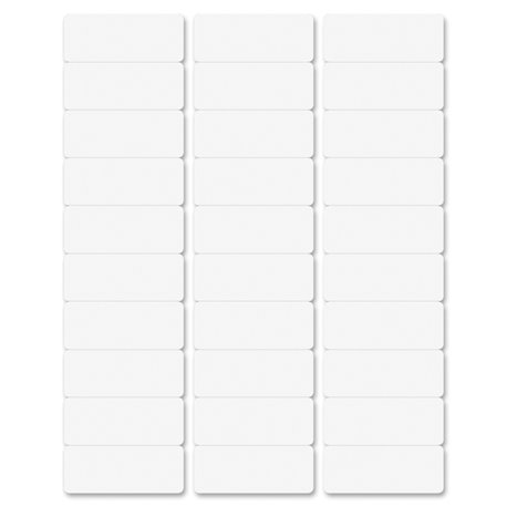 Business Source Multipurpose Address Labels - 1" Width x 2 5/8" Length - Permanent Adhesive - Laser, Inkjet - Bright White - 30 