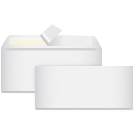 Business Source No. 10 Peel-to-seal Envelopes - Business - 10 - 4 1/8" Width x 9 1/2" Length - 24 lb - Peel & Seal - Wove - 100 